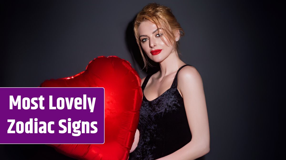 Beautiful young woman holding red heart shaped baloons valentines day Romance date.