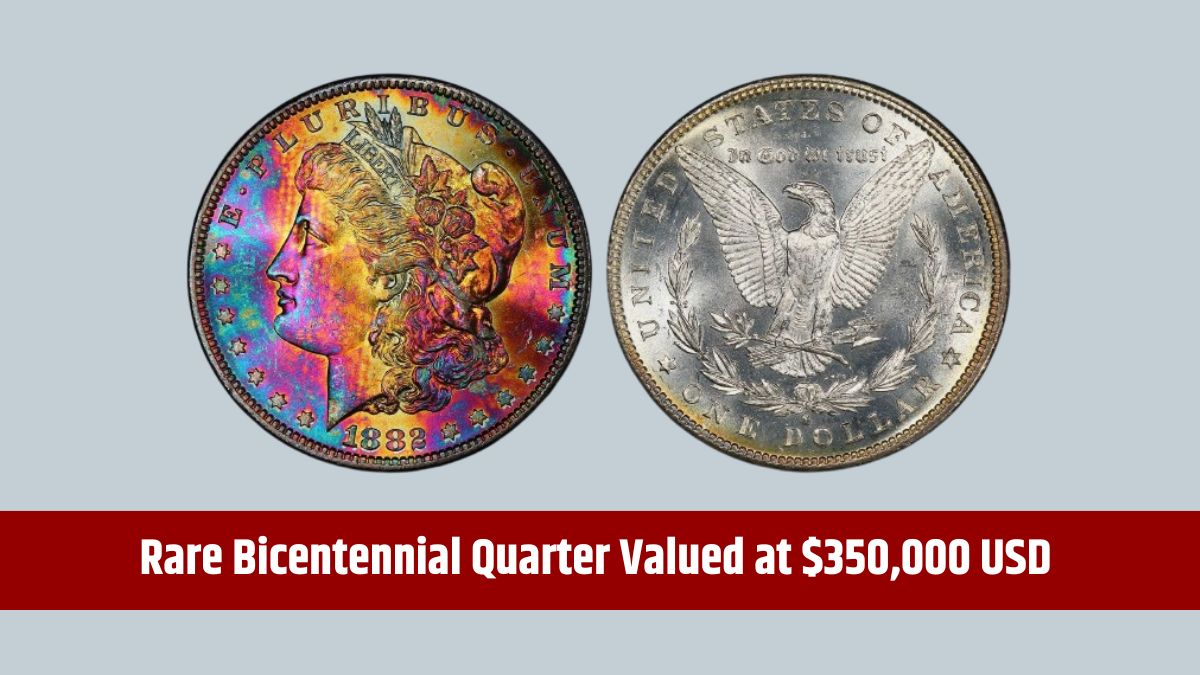 Rainbow Toned Bicentennial Quarter