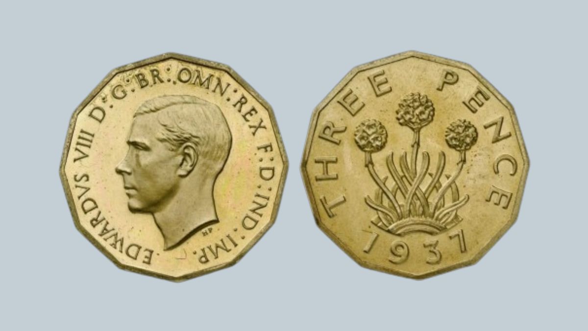 1937 Edward VIII Brass Threepence